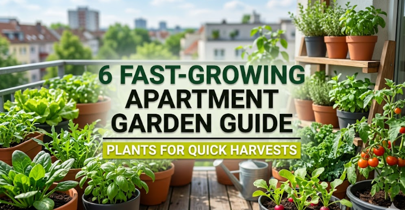 6 Fast-Growing Apartment Garden Guide Plants for Quick Harvests