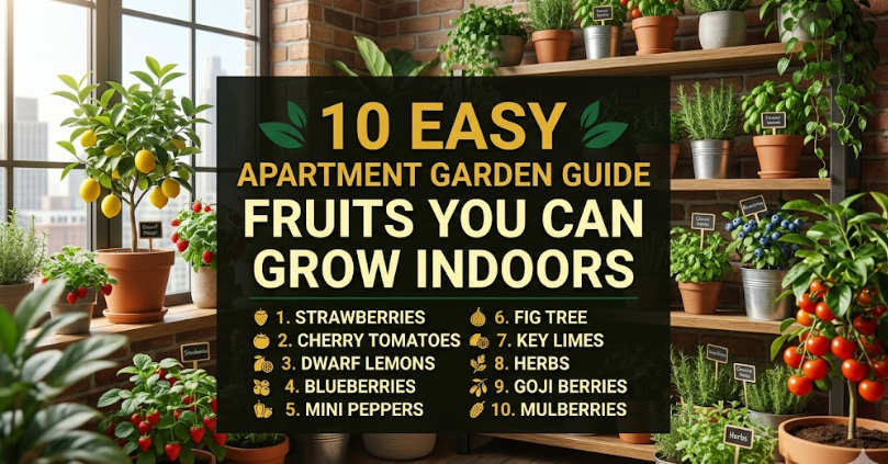10 Easy Apartment Garden Guide Fruits You Can Grow Indoors