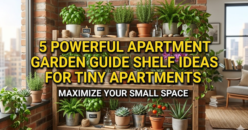 5 Powerful Apartment Garden Guide Shelf Ideas for Tiny Apartments